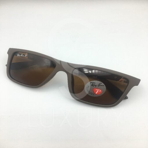 Lunette de soleil rayban marron  polarise 52-18-137 – Image 3