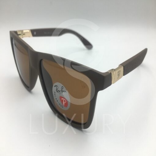 Lunette de soleil rayban marron  polarise 52-18-137 – Image 2
