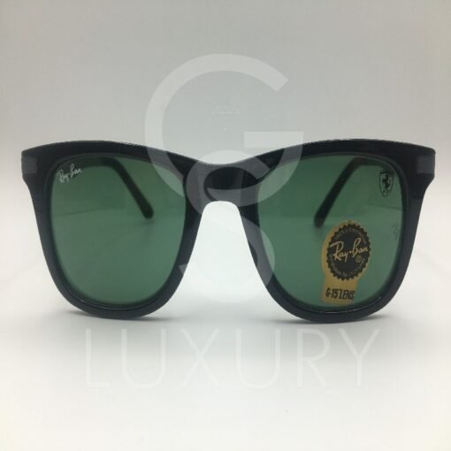 Lunette de soleil rayban Noir gris verre vert 52-14-136 – Image 2