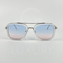 Lunette de soleil transparent DT verre dégradé bleu rose