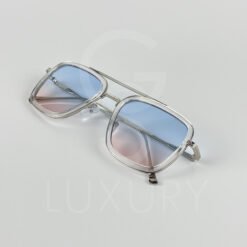 Lunette de soleil transparent DT verre dégradé bleu rose