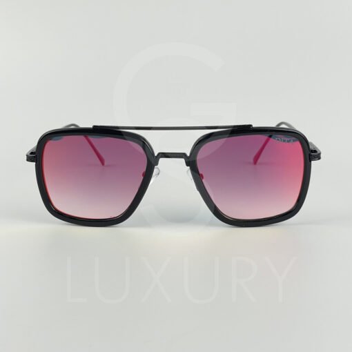 Lunette de soleil DT cadre noir verre caméléon orange 1932B – Image 2