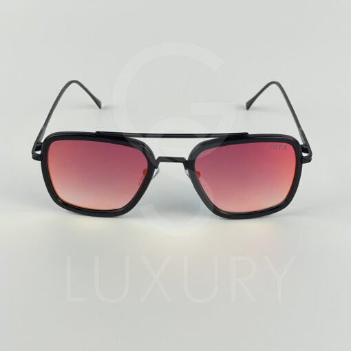 Lunette de soleil DT cadre noir verre caméléon orange 1932B – Image 3