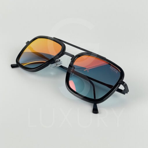 Lunette de soleil DT cadre noir verre caméléon orange 1932B – Image 4