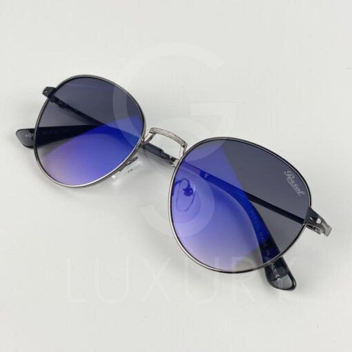 Lunette de soleil P rond gris verre bleu H5605 – Image 4