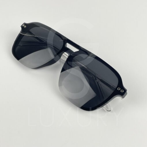 Lunette avec applique qzen double pont noir bras transparent – Image 2