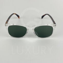 Lunette de soleil DB carré transparent verre vert bras tigré DB7001