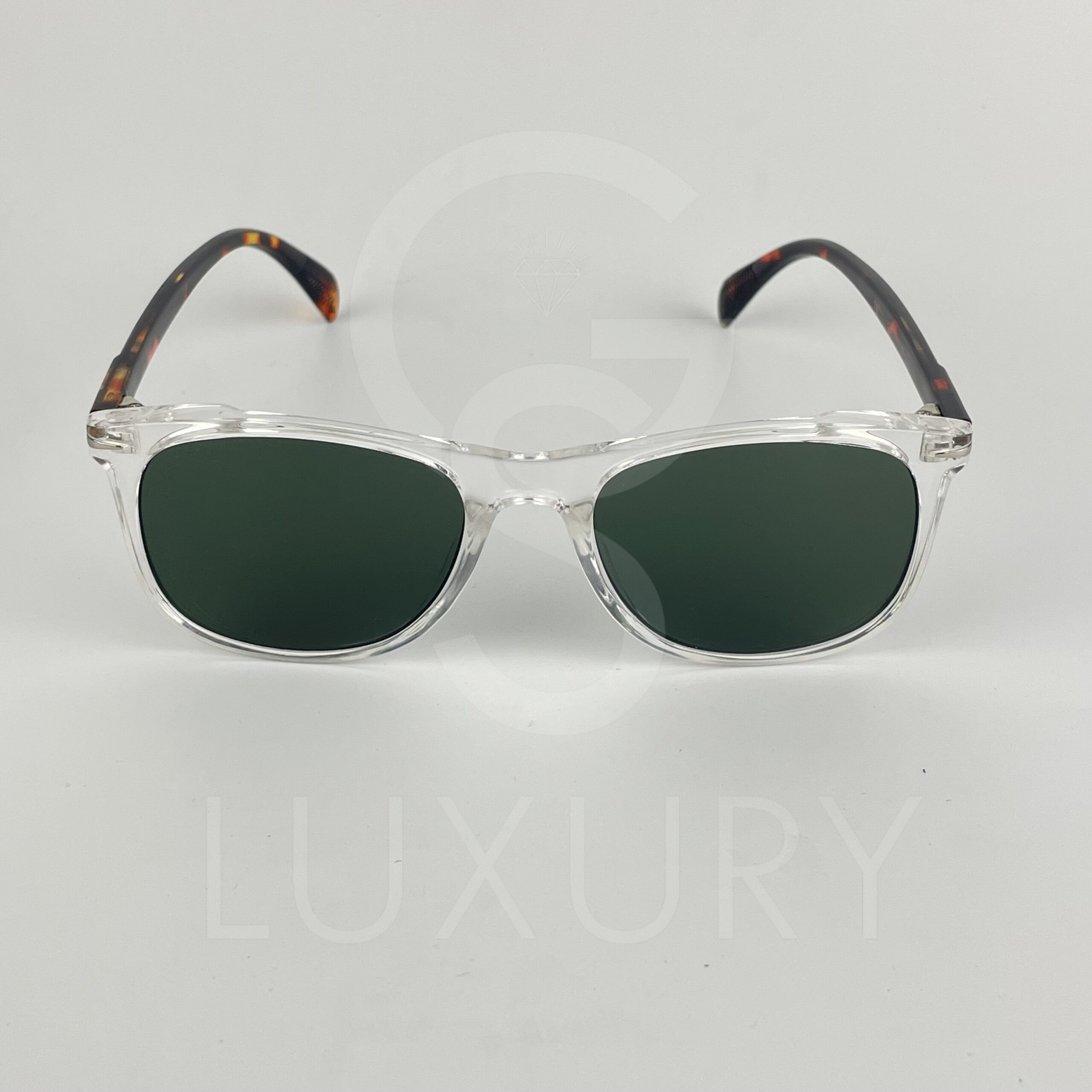 Lunette best sale vert transparent