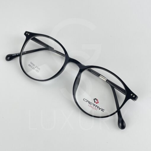 Lunette Optique rond noir 2126 – Image 4
