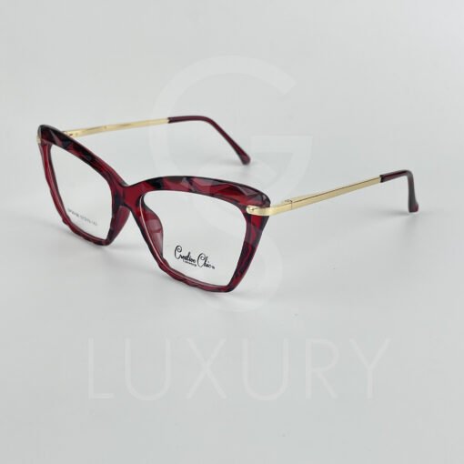 Lunette Optique rouge bras doré femmes GP20196 – Image 3