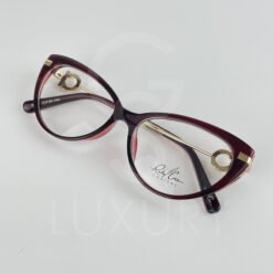 Lunette Optique rouge bras doré femmes 0331