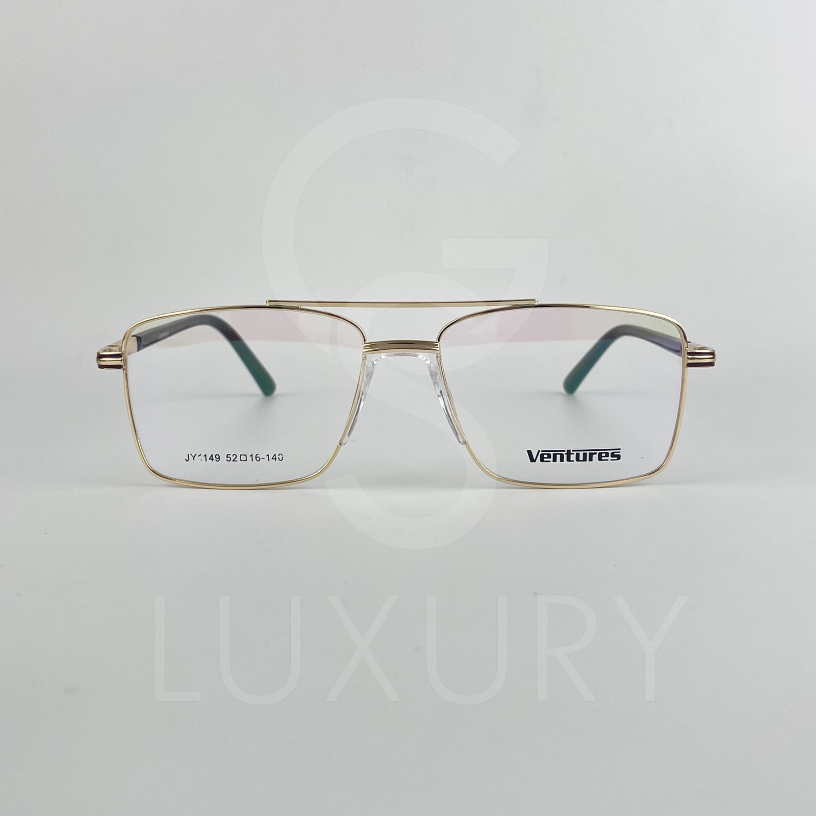 Lunette Optique double pont dore bras marron JY1149 GS Luxury Algerie 2024