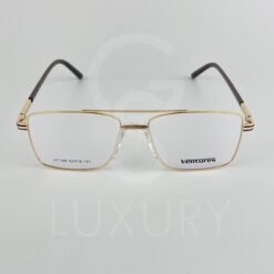 Lunette Optique double pont doré bras marron JY1149