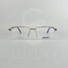 Lunette Optique carré fil de peche doré bras marron JY1135