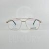 Lunette Optique double pont doré bras marron JY1146