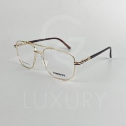 Lunette Optique double pont doré bras marron JY1146