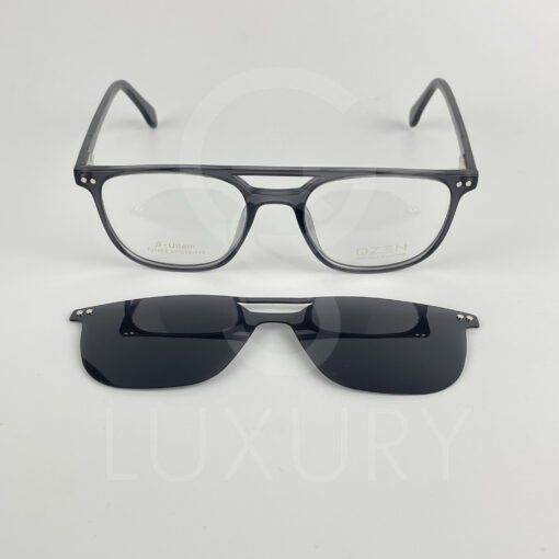 Lunette avec aplique qzen double pont gris TJ7602 – Image 2