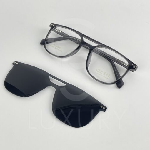 Lunette avec aplique qzen double pont gris TJ7602 – Image 4