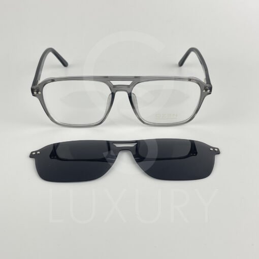 Lunette avec aplique double pont qzen gris TJ9904 – Image 2