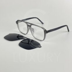 Lunette avec aplique double pont qzen gris TJ9904