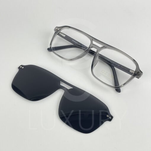 Lunette avec aplique double pont qzen gris TJ9904 – Image 4