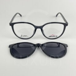 Lunette avec aplique TR-90 rond noir femmes 2365