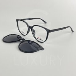 Lunette avec aplique TR-90 rond noir femmes 2365