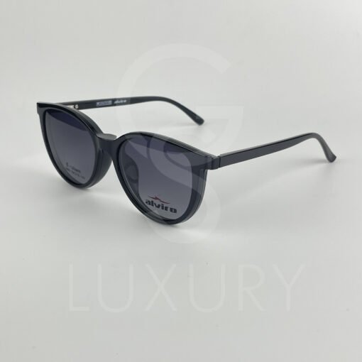 Lunette avec aplique TR-90 rond noir femmes 2365 – Image 8
