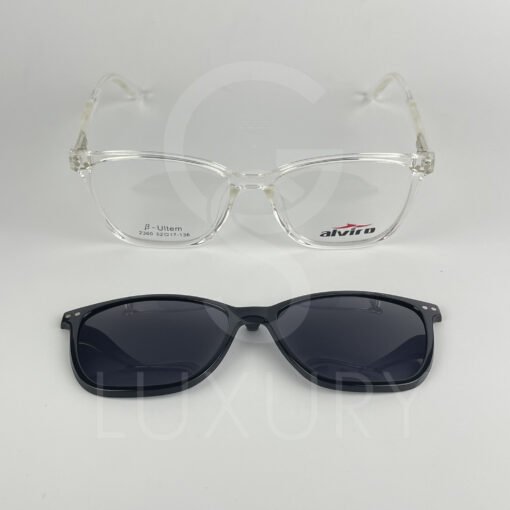 Lunette avec aplique TR-90 carré transparent femmes 2360 – Image 2