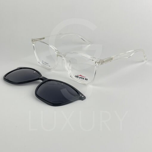 Lunette avec aplique TR-90 carré transparent femmes 2360 – Image 3