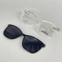 Lunette avec aplique TR-90 carré transparent femmes 2360