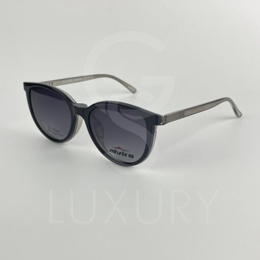 Lunette avec aplique TR-90 rond gris femmes 2365 – Image 8