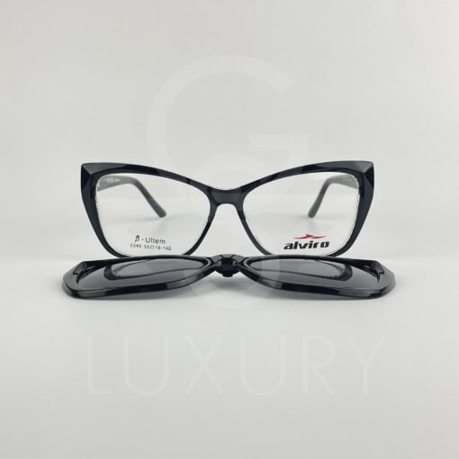 Lunette avec aplique TR-90 noir femmes 2349