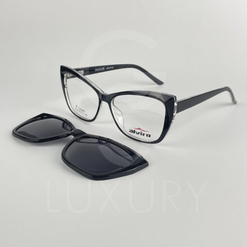Lunette avec aplique TR-90 noir femmes 2349 – Image 3