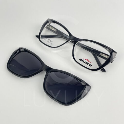 Lunette avec aplique TR-90 noir femmes 2349 – Image 4