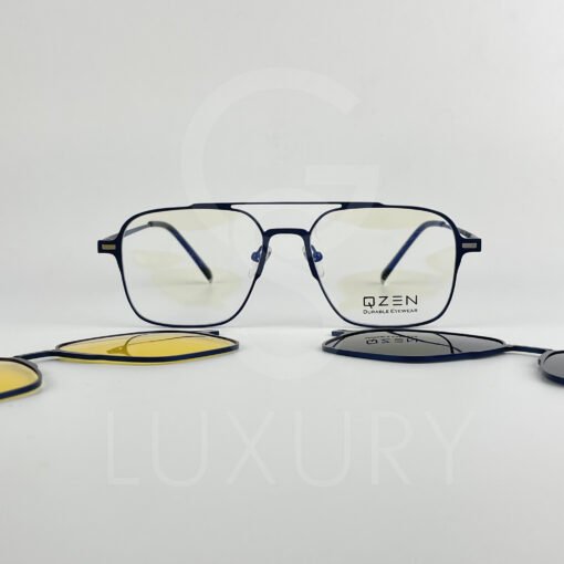 Lunette avec aplique qzen double pont bleu 7009