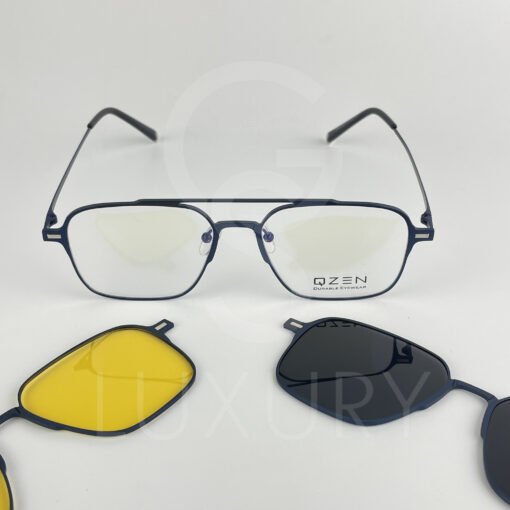 Lunette avec aplique qzen double pont bleu 7009 – Image 2