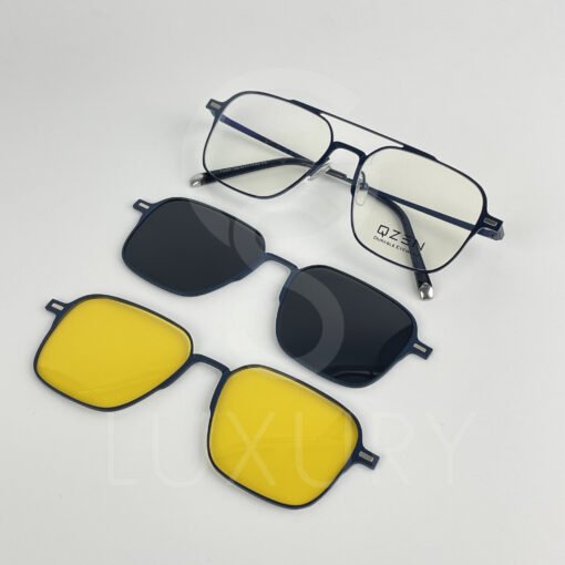 Lunette avec aplique qzen double pont bleu 7009 – Image 3