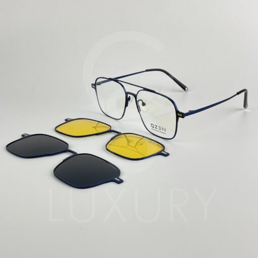 Lunette avec aplique qzen double pont bleu 7009 – Image 6