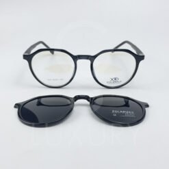Lunette avec applique Eye world Hexagonal noir 1630