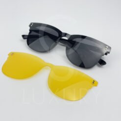 Lunette avec applique Jolie vision Carré Noir H5108