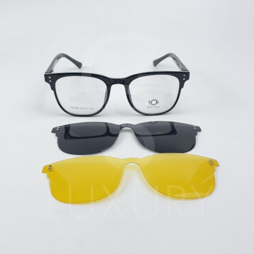Lunette avec applique  Jolie vision Carré  Noir H5108 – Image 3