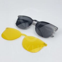 Lunette avec applique Jolie vision Rond Gris transparent H5102