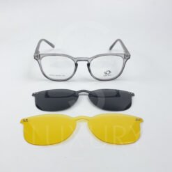 Lunette avec applique Jolie vision Rond Gris transparent H5102
