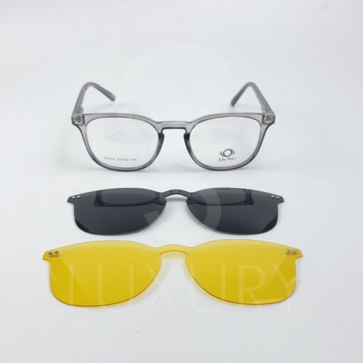 Lunette avec applique  Jolie vision Rond Gris transparent  H5102 – Image 3