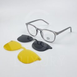 Lunette avec applique Jolie vision Rond Gris transparent H5102