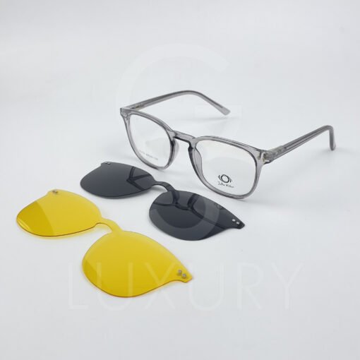 Lunette avec applique  Jolie vision Rond Gris transparent  H5102 – Image 4
