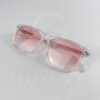 Lunette de soleil David beckham Carré bras métal Transparent Verre Rose claire dégradé DB28013