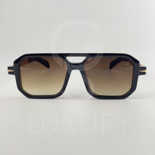 Lunette de soleil David beckham Double pont carré bras métal Marron Verre Marron dégradé  DB7103 – Image 2
