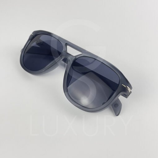 Lunette de soleil David beckham Double pontGris matte Verre Bleu foncé  DB7080